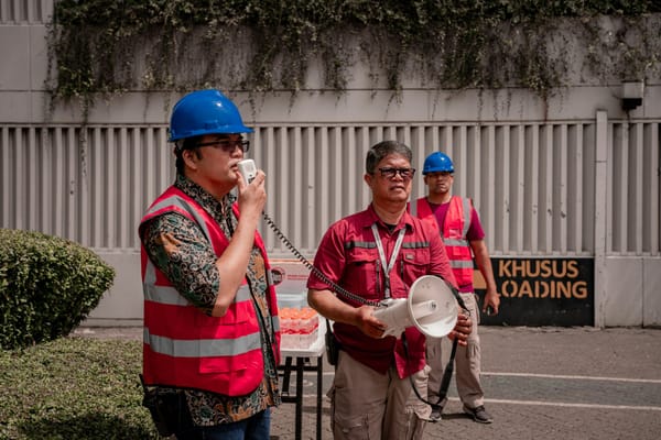 Construction workers coordinating at a residential renovation project